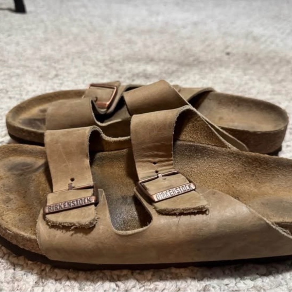Birkenstock Men's Tan Leather Sandals